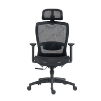 Chaise de bureau ergonomique moderne et confortable en maille avec pivot à 360° et accoudoirs réglables en hauteur, inclinable pour un usage domestique ou au bureau