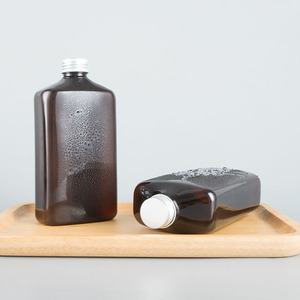 Phẳng rỗng 500ml Pet hổ phách tato sắc tố Hydrosol dầu gội Gel tắm Kem chống nắng thuộc da dầu chai nhựa với vít cap - Product Image 5