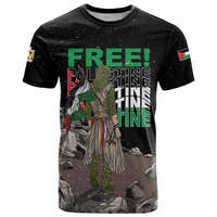 Gratuit Palestine Slim Fit Blason Mix Drapeau Style Palestinien Jour de l'Indépendance Pride T-shirt Imprimer Casual