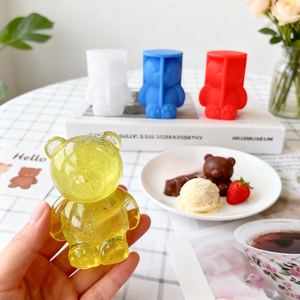 Thân thiện với môi gấu nến Silicone khuôn DIY 3D động vật thơm nến NGỒI GẤU nướng - Product Image 5