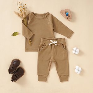Ensembles <span class=keywords><strong>de</strong></span> pyjamas à manches longues pour bébés nouveau-nés Printemps Automne Vêtements en <span class=keywords><strong>tricot</strong></span> pour enfants <span class=keywords><strong>Tenues</strong></span> pour garçons et filles - Product Image 2