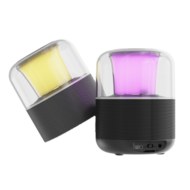 APP Controlled 5W LED Light RGB Mini Speaker 1200mAh Portable Computer and Mobile Phone Accessory for Small Parties