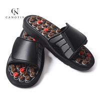Pantoufles de Massage des pieds, réflexologie des pieds, Acupuncture, thérapie, marche, chaussures en pierre, Message, sandales en pavé