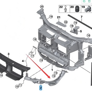 Soporte <span class=keywords><strong>de</strong></span> Montaje <span class=keywords><strong>de</strong></span> Faros Delanteros para BMW X1 E84 2009-2015, Par Izquierdo y Derecho, PP, OE 51642990179 51642990180, Reemplazo Directo - Product Image 2
