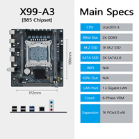 Carte mère de jeu de bureau PANDL New ITX X99 prend en charge les processeurs Xeon, la RAM DDR3 ECC, NVME SATA M2 SATA3.0, double mémoire, carte mère X99 Itx