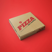 Custom Eco-Friendly Disposable Portable Paper Pizza Boxes with logo 8/10/12/14/18 Inches Food-Grade Fast Food Containers