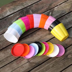 Colorful Round Matt Crash Resistant Melamine Plastic Flower <b>Pot</b> <b>Succulent</b> Grass <b>Pots</b> Planter Garden Accessaries - Product Image 2