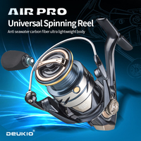 Moulinet spinning ultra-léger en fibre de carbone AIR PRO Rapport 5.2:1 haute vitesse Force de freinage maximale de 8kg pour la position du flux d'eau