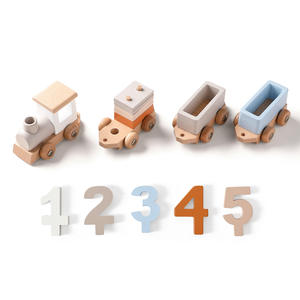 Tren <span class=keywords><strong>de</strong></span> madera para <span class=keywords><strong>fotos</strong></span> <span class=keywords><strong>de</strong></span> bebés, juguete <span class=keywords><strong>de</strong></span> madera para marcar etapas <span class=keywords><strong>de</strong></span> edad, tren <span class=keywords><strong>de</strong></span> bloques apilables y <span class=keywords><strong>de</strong></span> clasificación, regalo <span class=keywords><strong>de</strong></span> cumpleaños para niños - Product Image 2