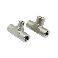 Conector en T de Rosca Macho-Hembra NPT3/8 SS316, Tipo T, Reductor Igual, Accesorio de Tubería Resistente a la Corrosión OEM