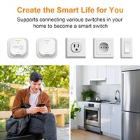 Interruptor Inteligente Antela Smart Vite Mini de 1 Vía y 16A con Wi-Fi, Encendido-Apagado-Encendido, 220-240V CA, para Medición de Energía y Control Remoto XZ-TDW161 PC