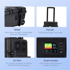 2000W tinh khiết Sine Wave MPPT năng lượng mặt trời biến tần Powered ngoài trời di chuyển hộp di động Li ion Trạm điện 700wh vỏ LiFePO4 Pin - Product Image 5