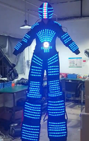 Costume de robot lumineux avec écran LED numérique pour spectacles de danse de salon, tenue de marcheur sur échasses pour soirées et événements en boîte de nuit