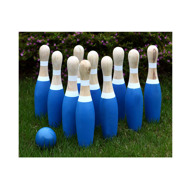 Portable Mini Wooden Tabletop Bowling Game Set Kids Indoor Outdoor Sports Toy Fun Children Party Activity