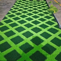 Tapis d'herbe artificielle réaliste 3D résistant aux UV pour l'aménagement extérieur, gazon synthétique certifié CE REACH