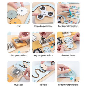 Pannello Didattico Montessori in Legno per l'Educazione Precoce dei Bambini, Decorazione per Corridoi, Giocattolo Certificato per la Sicurezza, Logo Personalizzabile - Product Image 3