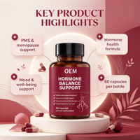 Soutien à l'équilibre hormonal 60 capsules Complément alimentaire Formule personnalisée Marque privée pour femmes