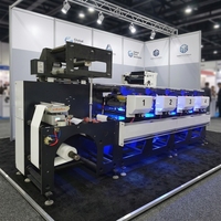 Nouvelle imprimante d'étiquettes flexo en ligne 8 couleurs entièrement automatique Sunrise SR-350-8, 180 m/min, écran tactile, séchage UV, prête pour le réseau