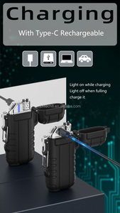Encendedor de Cigarrillos Recargable por USB, Diseño Clásico Flexible de 360°, Resistente al Agua, de Metal/ABS, para Acampar al Aire Libre, Viajar y Encender Velas - Product Image 6