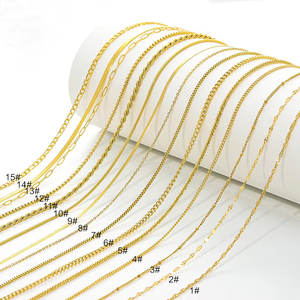 Cadenas de Serpiente de Acero Inoxidable con Baño de Oro de 18K, Resistentes al Agua, Venta al Por Mayor |   Cadena de Acero Inoxidable para Hacer Joyería, Cadena para Collar Gargantilla - Product Image 6