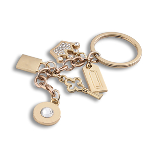 Cadeaux souvenirs, porte-clés de luxe, pendentifs variés, couronne dorée, faux diamant, porte-clés en alliage de zinc - Product Image 4