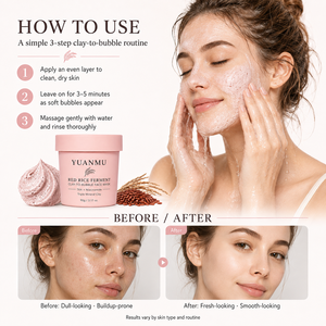 Mascarilla Facial de Burbujas de Arroz Rojo TXA para una Piel Suave y Limpia, 90g, Limpia los Poros, Niacinamida, PHA, para Piel Opaca, Antienvejecimiento, Blanqueadora - Product Image 6