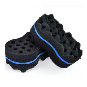 Éponge magique Double face <span class=keywords><strong>pour</strong></span> brosser les cheveux ondulés, <span class=keywords><strong>pour</strong></span> tresses, 1 pièce, <span class=keywords><strong>Dreadlocks</strong></span>, torsades, boucles - Product Image 2