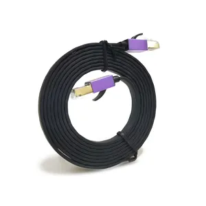 Flat Ethernet Cable Bare Copper Cat 8 Ethernet Cable 6ft Flat Cable U/FTP Cat8 Netwerk Kabel