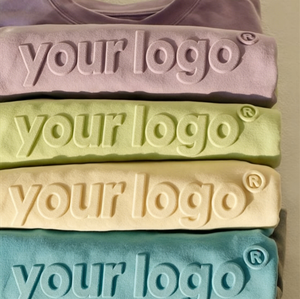 Custom Embossed Logo T Shirts 100% Cotton 3D Puff Printed Streetwear Unisex Heavyweight 3D Embossed Custom T Shirt - Product Image 1