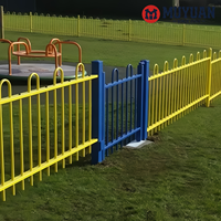 Clôture tubulaire de sécurité anti-escalade en acier avec pointe en forme de lance, revêtement en poudre noire, pour périmètre d'entrepôt