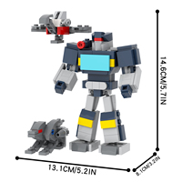 Bloques de Construcción MOOXI MOC1696, 261 Piezas, Robot Deformable, Regalo DIY, Rompecabezas, Juego de Bloques de Construcción de Anime Educativos de Plástico, Juguetes para Niños