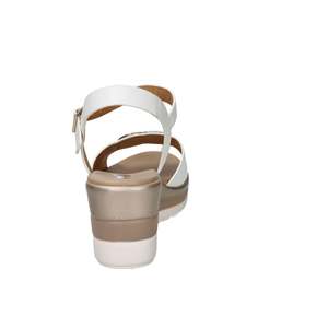 Sandali con zeppa da donna Tredy bianchi 84294-E5 con tacco a piattaforma, scarpe estive - Product Image 4