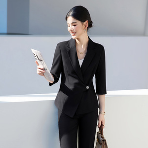 Women's Three Quarter Sleeve Suit Set Lightweight Professional Formal Wear For Hotel Front <b>Desk</b> <b>Work</b> Uniform Spring 2026 - Product Image 4