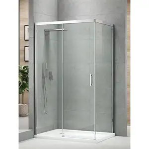 Ducha de vidrio templado deslizante para baño, ducha de baño de 8mm, 10mm, 12mm