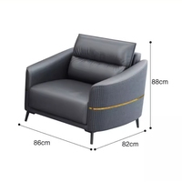 Canapé de bureau en cuir artificiel de luxe et confortable adapté au canapé sectionnel d'hôtel de salon de beauté