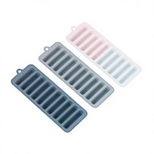 Bandeja de Hielo de Silicona, 10 Piezas, Reutilizable, Portátil, Ecológica y Sostenible, para Hacer Helados - Product Image 1