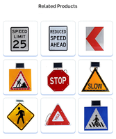 Panneau STOP octogonal à énergie solaire 24 pouces |   Feux d'avertissement clignotants à LED |   Panneau de signalisation routière réfléchissant en aluminium étanche IP65 pour