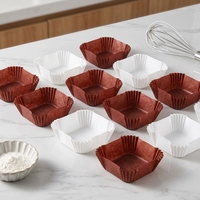 Moules à cupcakes carrés en papier pour l'emballage alimentaire de boulangerie