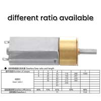 Moteur à engrenages métalliques à aimant permanent 16 mm à couple élevé et faible vitesse 050, mini ventilateur CC à balais 3V/6V/12V CW/CCW, étanche à l'eau