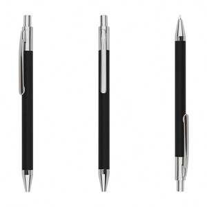 Bolígrafo promocional delgado con clic, bolígrafo de metal con tacto suave y goma, con logotipo de la empresa grabado con láser para regalos empresariales OEM - Product Image 3