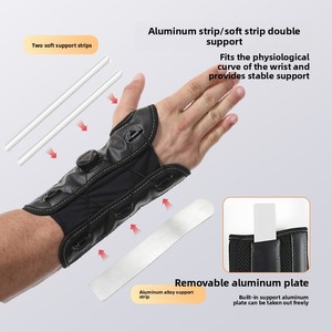 Attelle de <span class=keywords><strong>poignet</strong></span> professionnelle pour le soutien du <span class=keywords><strong>canal</strong></span> <span class=keywords><strong>carpien</strong></span>, <span class=keywords><strong>orthèse</strong></span> en néoprène renforcée d'une plaque en aluminium, réglage rotatif, soutien de la paume - Product Image 3