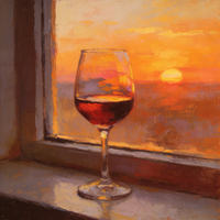 Peinture à l'huile sur toile moderne impressionniste, motif verre à vin, peinte à la main, texture épaisse, nature morte, pour décoration murale de salle à manger