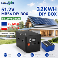Boîtier de batterie VOLOND DIY 16s 628Ah MB56 Lifepo4 51.2v, boîte 51.2v, batterie lithium-ion rechargeable, boîte d'énergie domestique, supports de batterie, boîtes