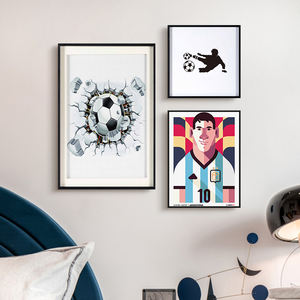 Impresión en Lienzo de la Superestrella del Fútbol, Messi, para Habitación Infantil Moderna <span class=keywords><strong>2022</strong></span>, Arte de Dibujos Animados y Pintura Decorativa - Product Image 1