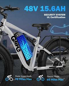 Qlife Racer Plus Schnelles Langstrecken 26 Zoll 48V 750W Fatbike Elektro-Mountainbike - Product Image 3