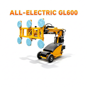 Lève-vitre électrique à ventouses, capacité de charge 600 kg, 6 ventouses, alimenté par batterie, mobile, pour la manutention de plaques de verre - Product Image 1