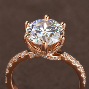 Anello di fidanzamento scintillante a sei punte per donna, elegante gioiello da dito per proposta di matrimonio - Product Image 4
