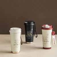 Gobelet isotherme en acier inoxydable 316, grande tasse à café, tasse de voyage portable anti-fuite pour voiture, bureau, cadeau avec logo personnalisé