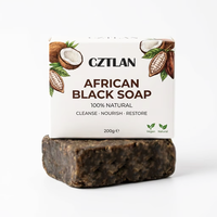 Savon Artisanal Naturel Bio Africain Noir au Beurre de Karité et Huile de Coco pour Corps, Mains et Visage – Savon Blanchissant pour la Peau – Vente en Gros