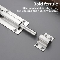 Loquet à boulon en acier inoxydable 304 épaissi pour portes en bois de salle de bain ; Loquet de porte antivol ; Nouveau type de style chinois